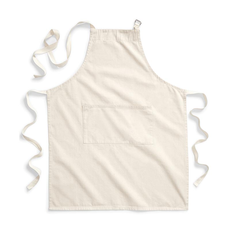 Fairtrade cotton adult craft apron - Natural One Size